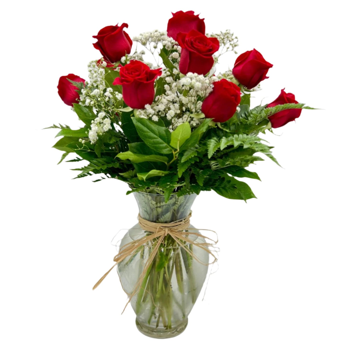 Dozen Premium Red Roses in Vase