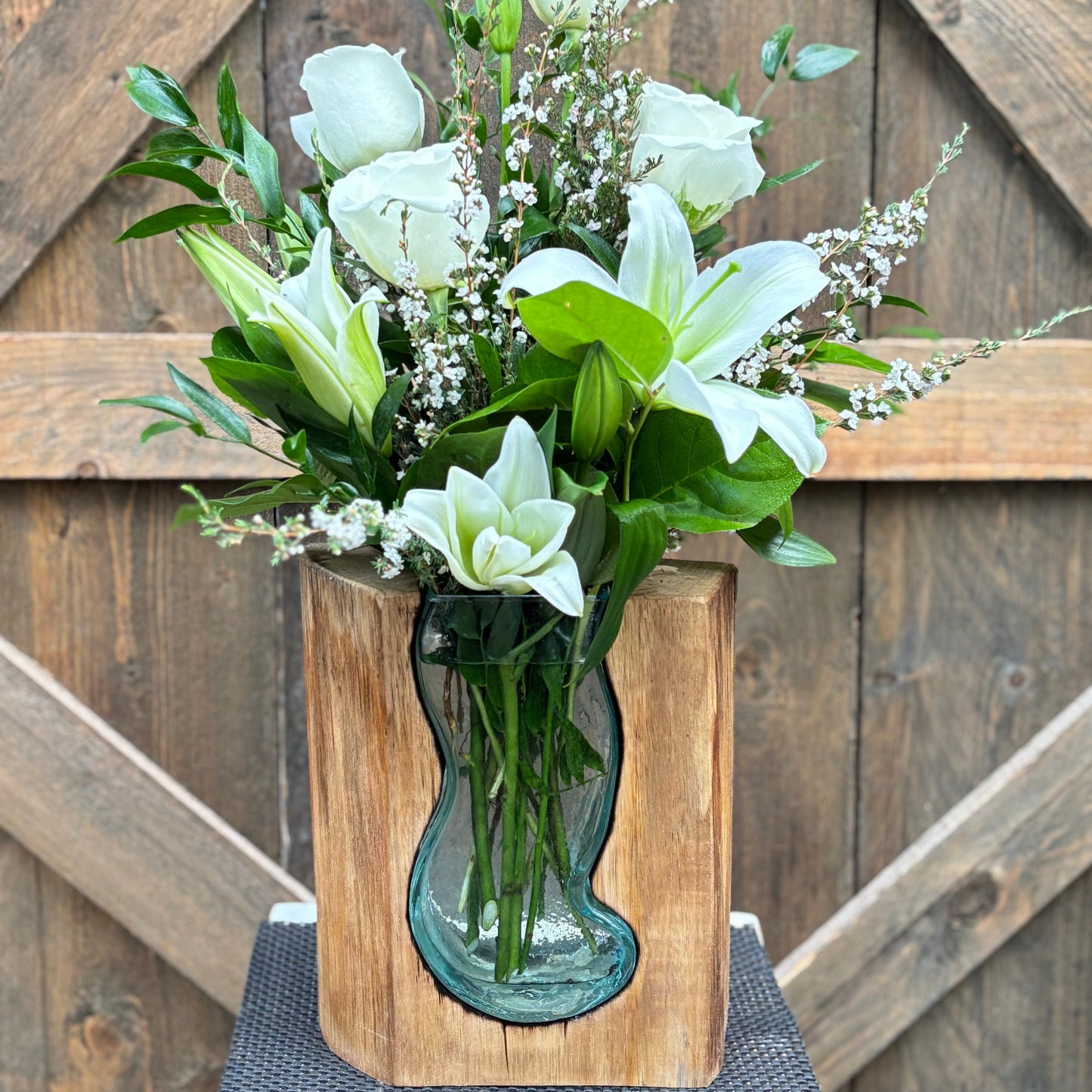 Elegant Rustic Wave Vase
